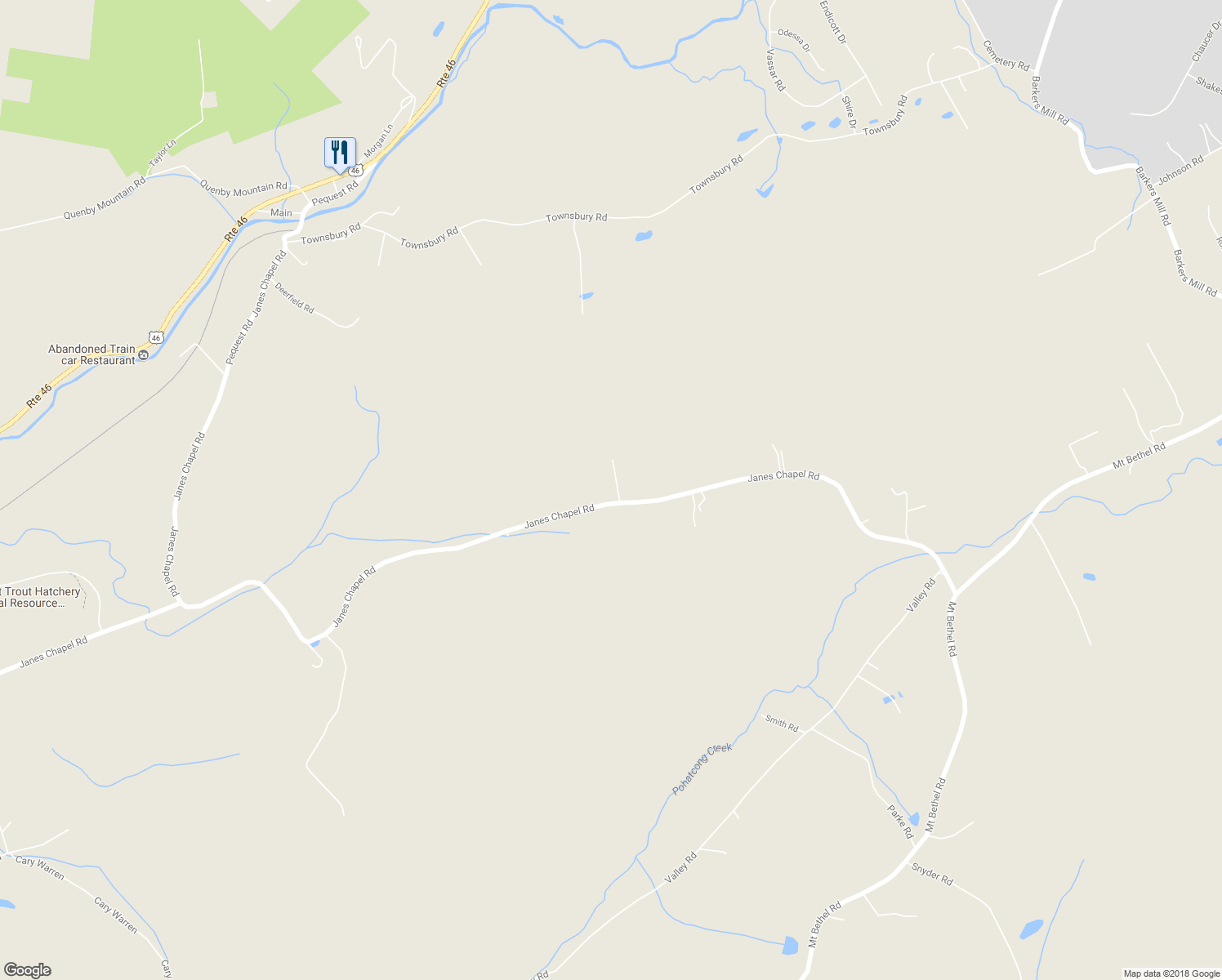 map of restaurants, bars, coffee shops, grocery stores, and more near 357 Janes Chapel Road in Warren County