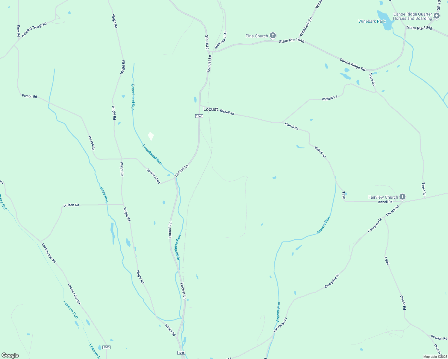 map of restaurants, bars, coffee shops, grocery stores, and more near Calderwood Road in Indiana County