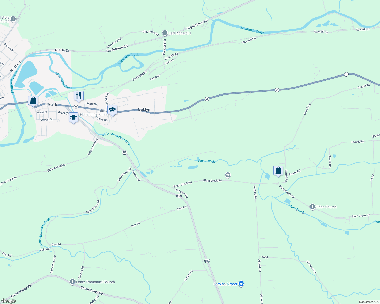 map of restaurants, bars, coffee shops, grocery stores, and more near 101-499 Peace Valley Road in Sunbury