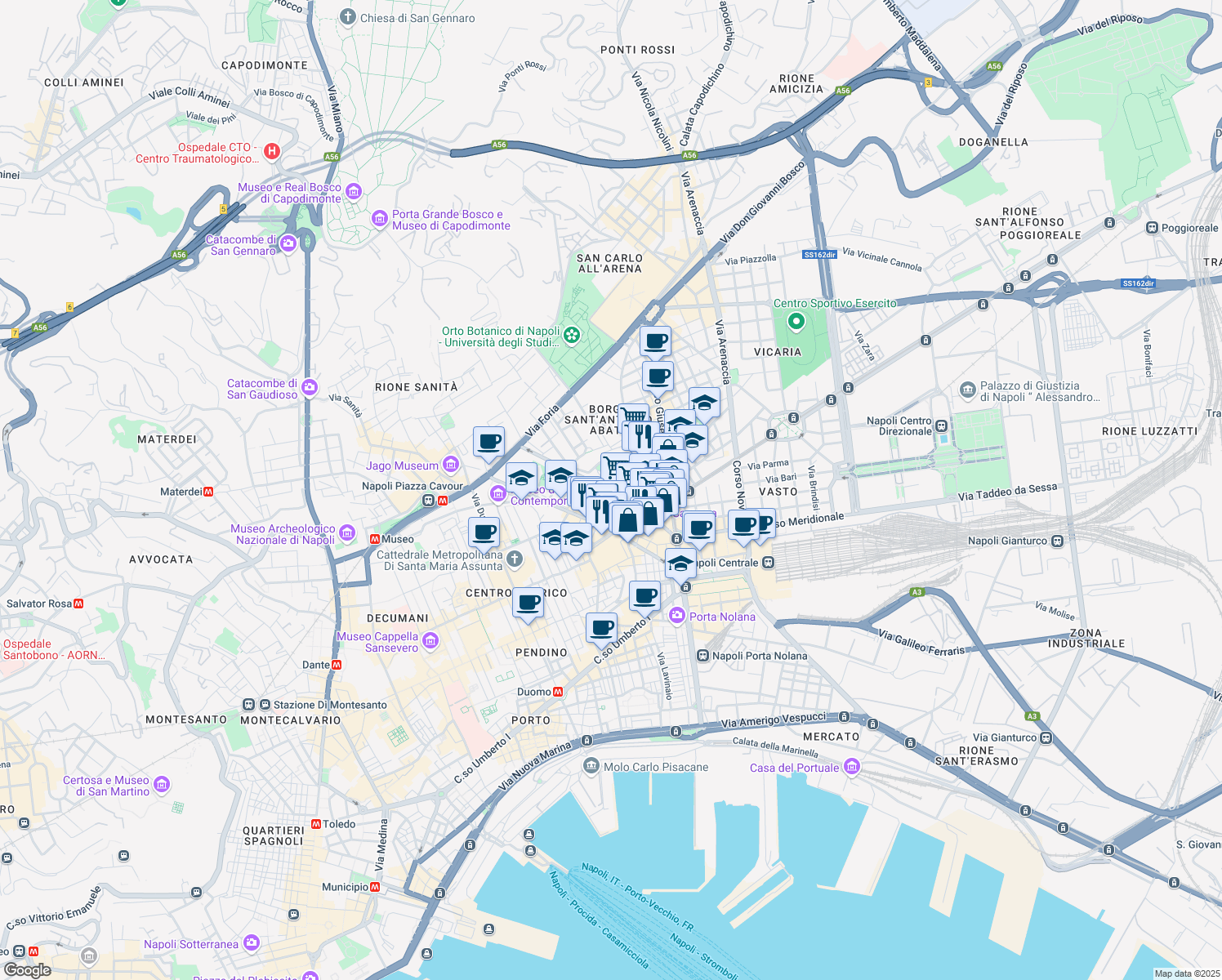 map of restaurants, bars, coffee shops, grocery stores, and more near in Naples