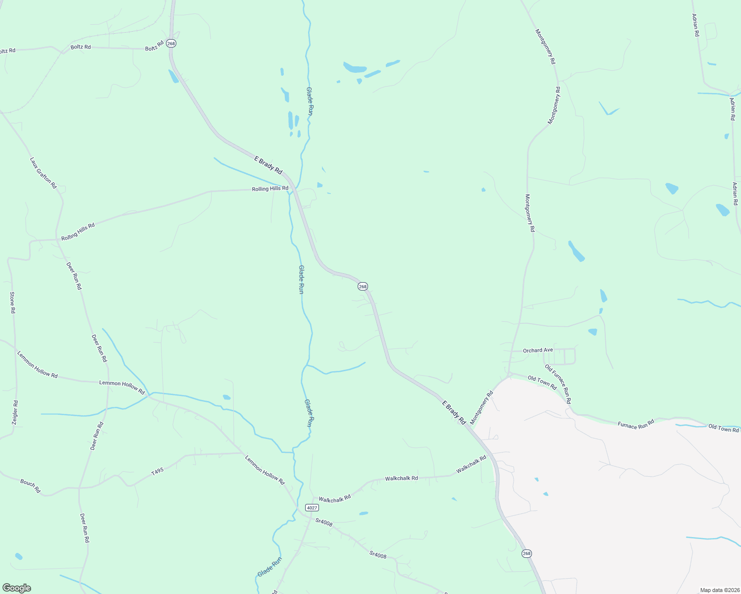 map of restaurants, bars, coffee shops, grocery stores, and more near 562 East Brady Road in Kittanning