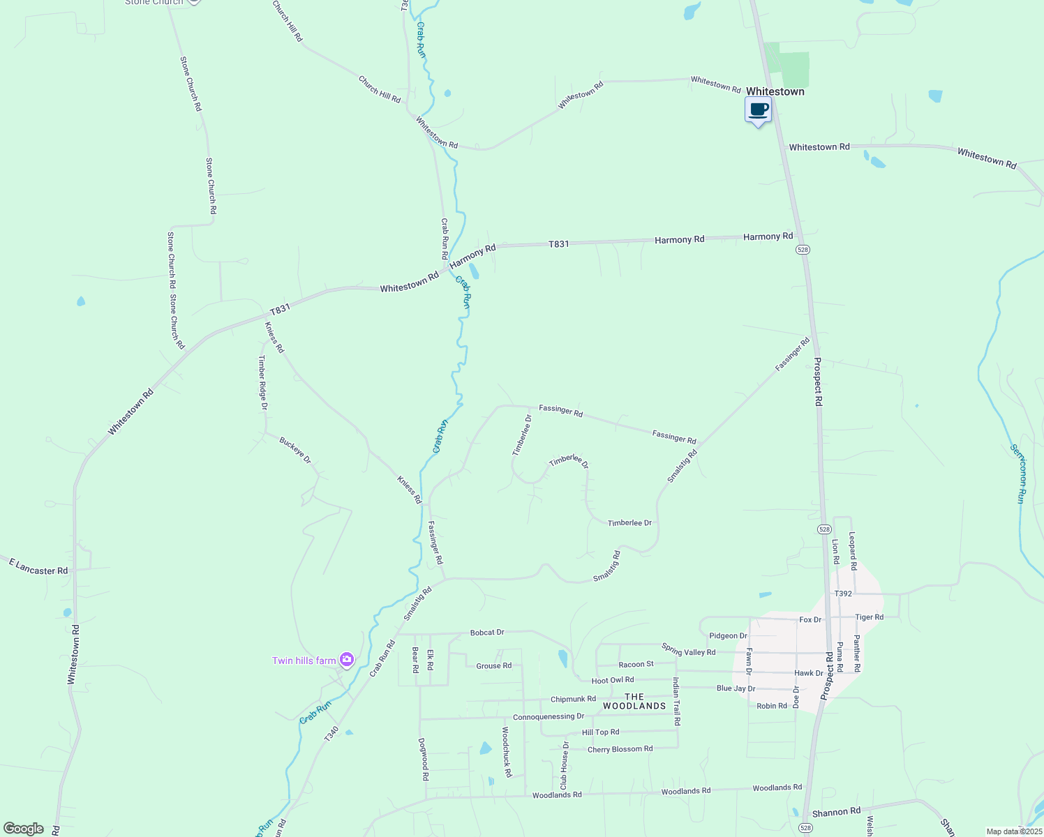 map of restaurants, bars, coffee shops, grocery stores, and more near 138 Timberlee Drive in Evans City