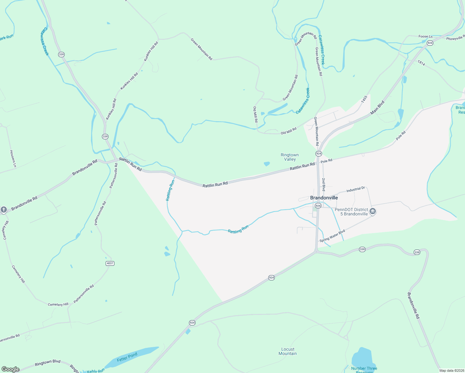 map of restaurants, bars, coffee shops, grocery stores, and more near 552 Rattlin Run Road in Ringtown