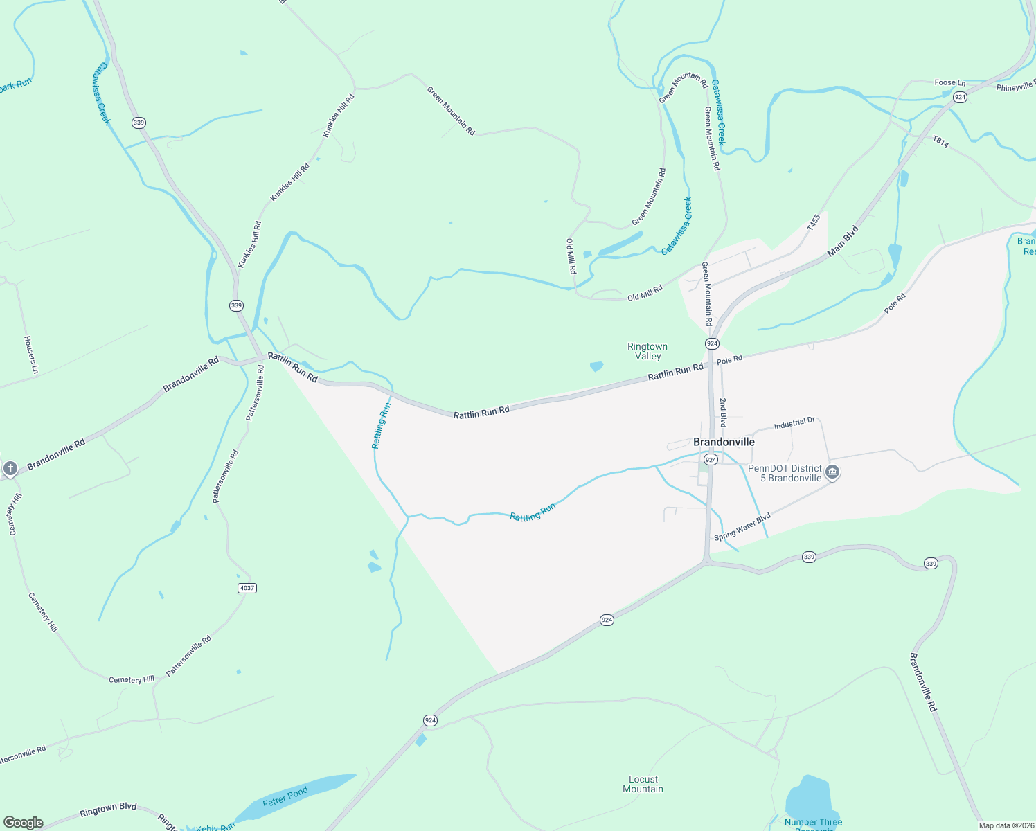 map of restaurants, bars, coffee shops, grocery stores, and more near 552 Rattlin Run Road in Ringtown