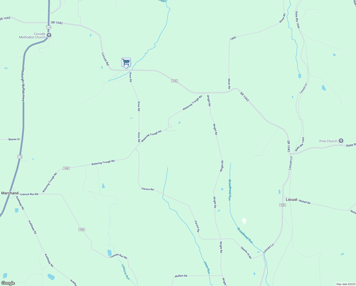 map of restaurants, bars, coffee shops, grocery stores, and more near Watering Trough Road in Rochester Mills