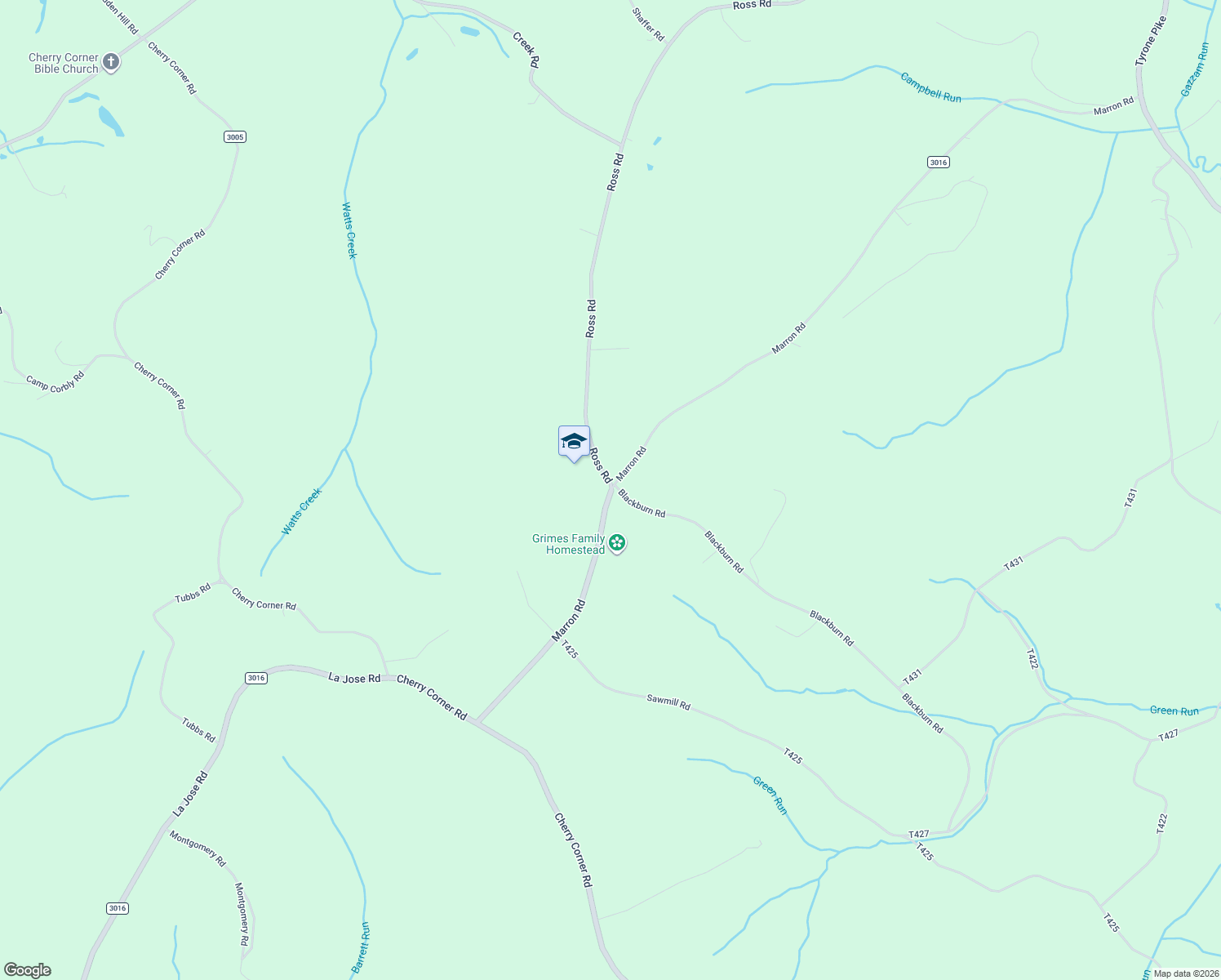 map of restaurants, bars, coffee shops, grocery stores, and more near 399 Marrion Road in Curwensville