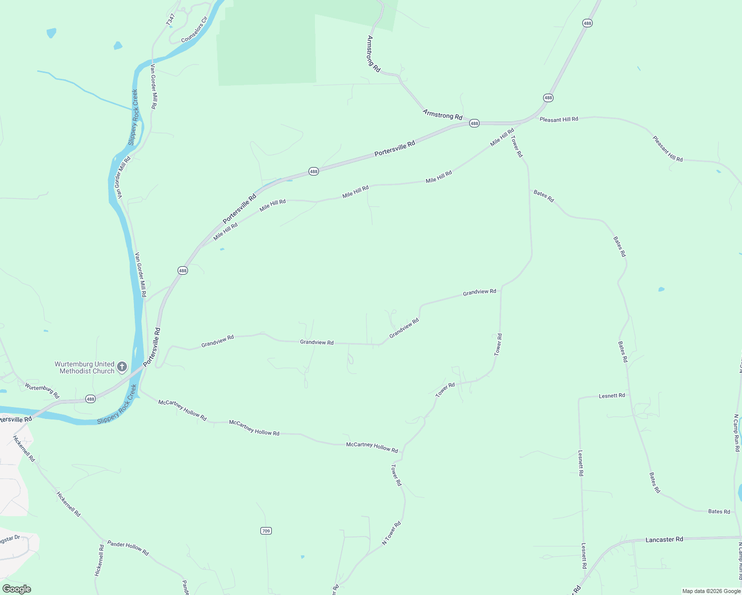 map of restaurants, bars, coffee shops, grocery stores, and more near 3251 Grandview Road in Ellwood City