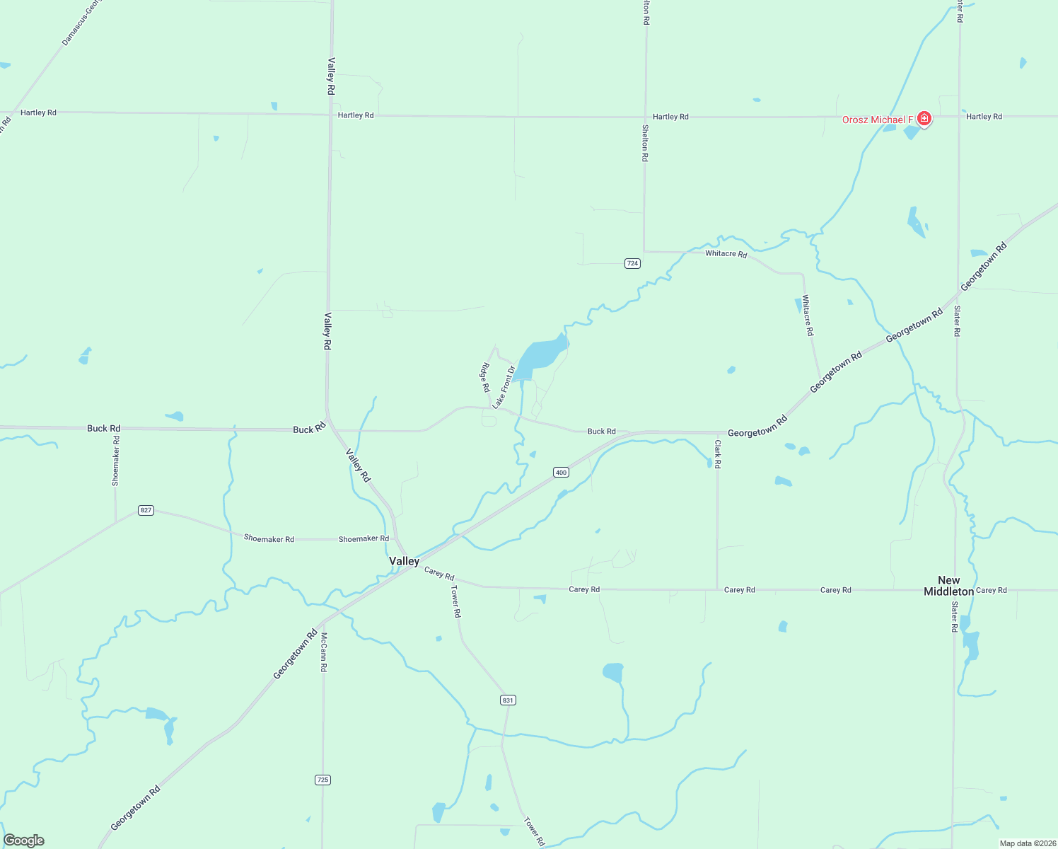 map of restaurants, bars, coffee shops, grocery stores, and more near 29663 Buck Road in Salem