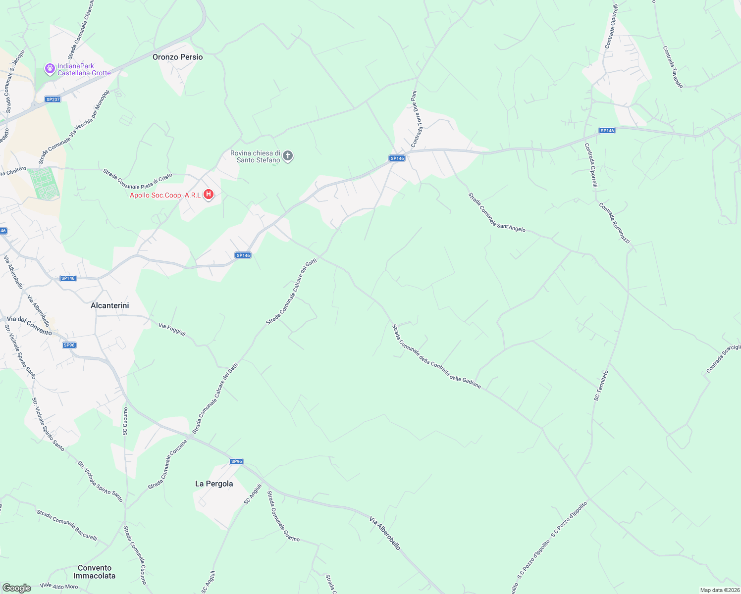 map of restaurants, bars, coffee shops, grocery stores, and more near 8 Strada Comunale delle Guadiane in Città Metropolitana di Bari