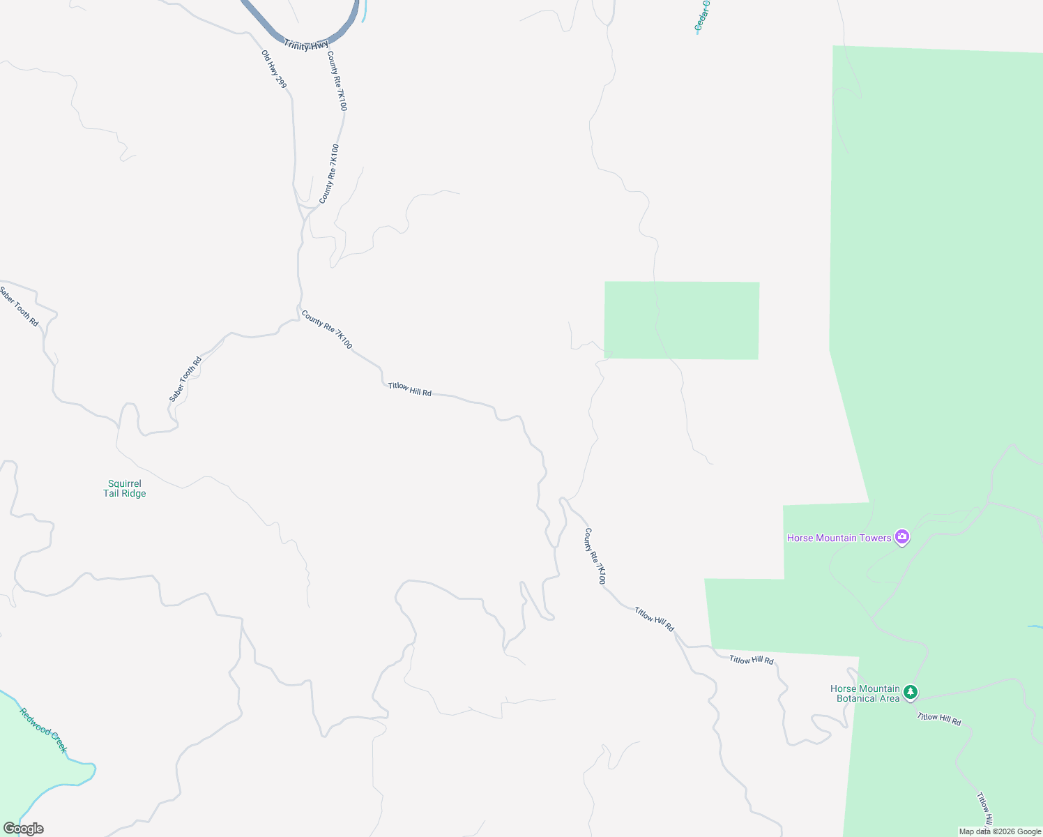 map of restaurants, bars, coffee shops, grocery stores, and more near 2660 Titlow Hill Road in Blue Lake