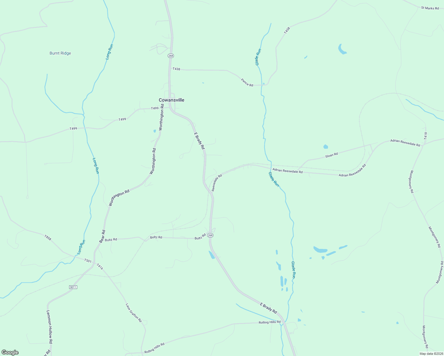 map of restaurants, bars, coffee shops, grocery stores, and more near 140 Reesedale Rd in Kittanning