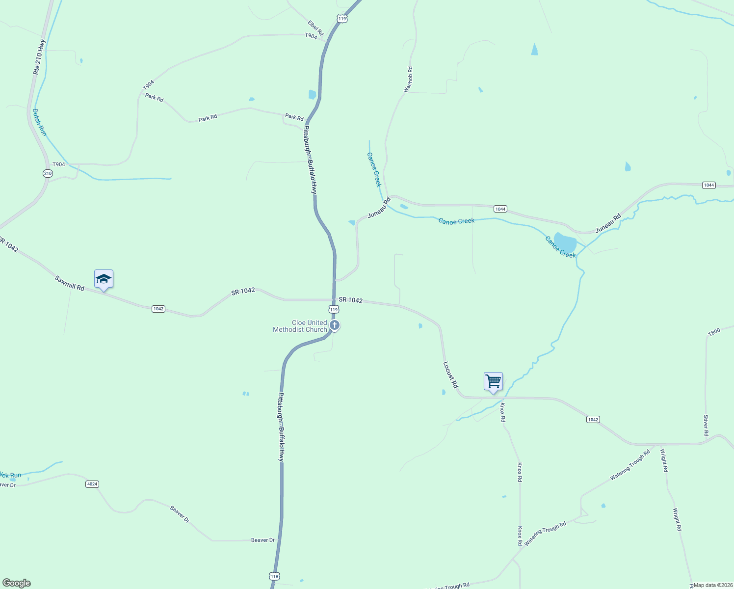 map of restaurants, bars, coffee shops, grocery stores, and more near 209 Locust Road in Rochester Mills