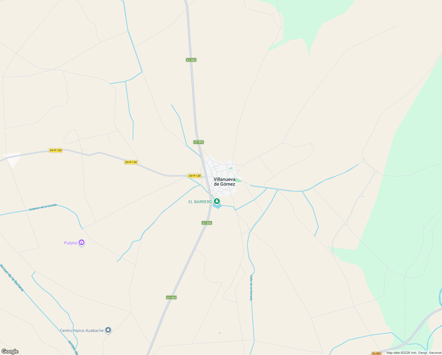 map of restaurants, bars, coffee shops, grocery stores, and more near 3 Plaza de la Constitucion in Villanueva de Gómez