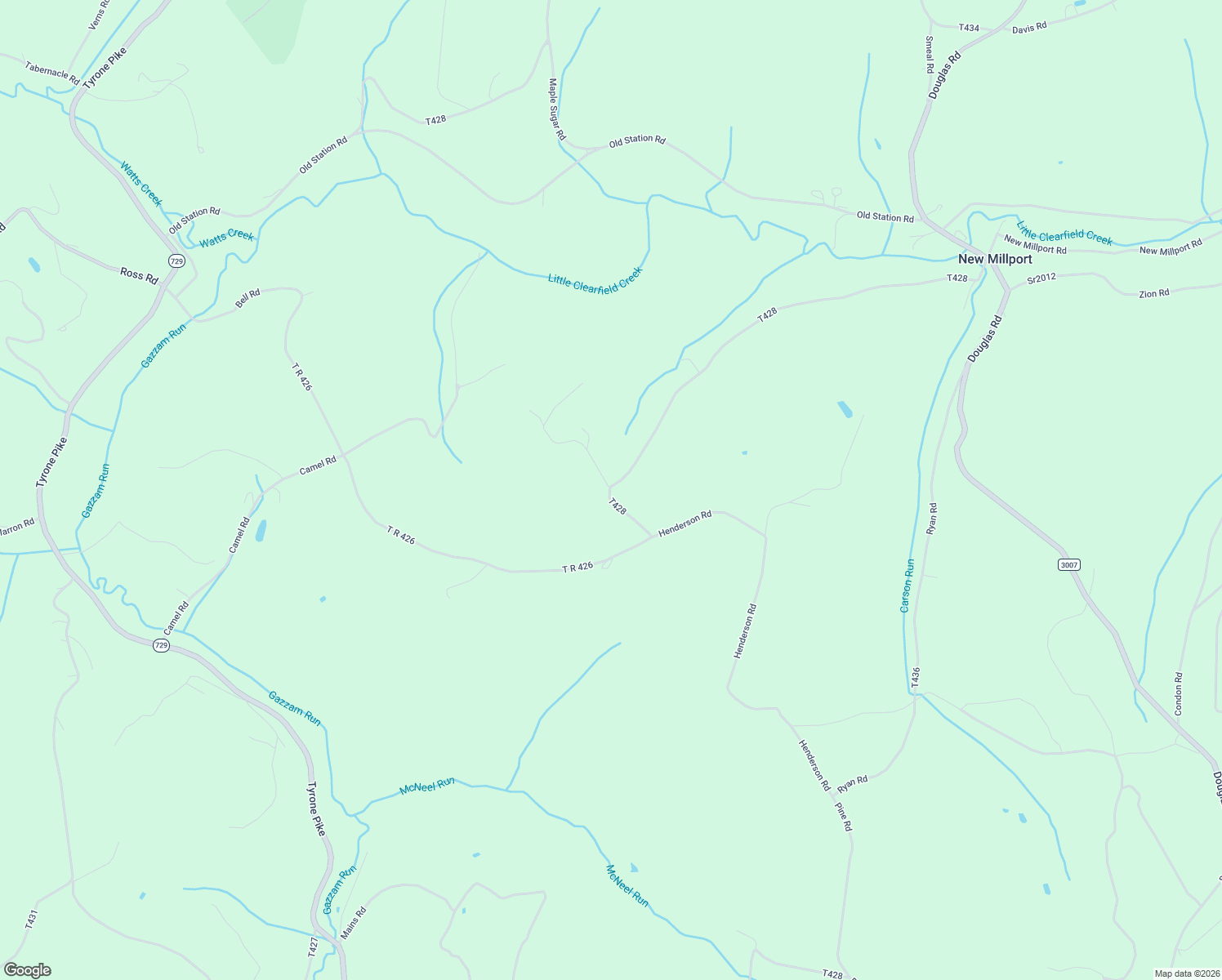 map of restaurants, bars, coffee shops, grocery stores, and more near 210 Kings Road in Curwensville