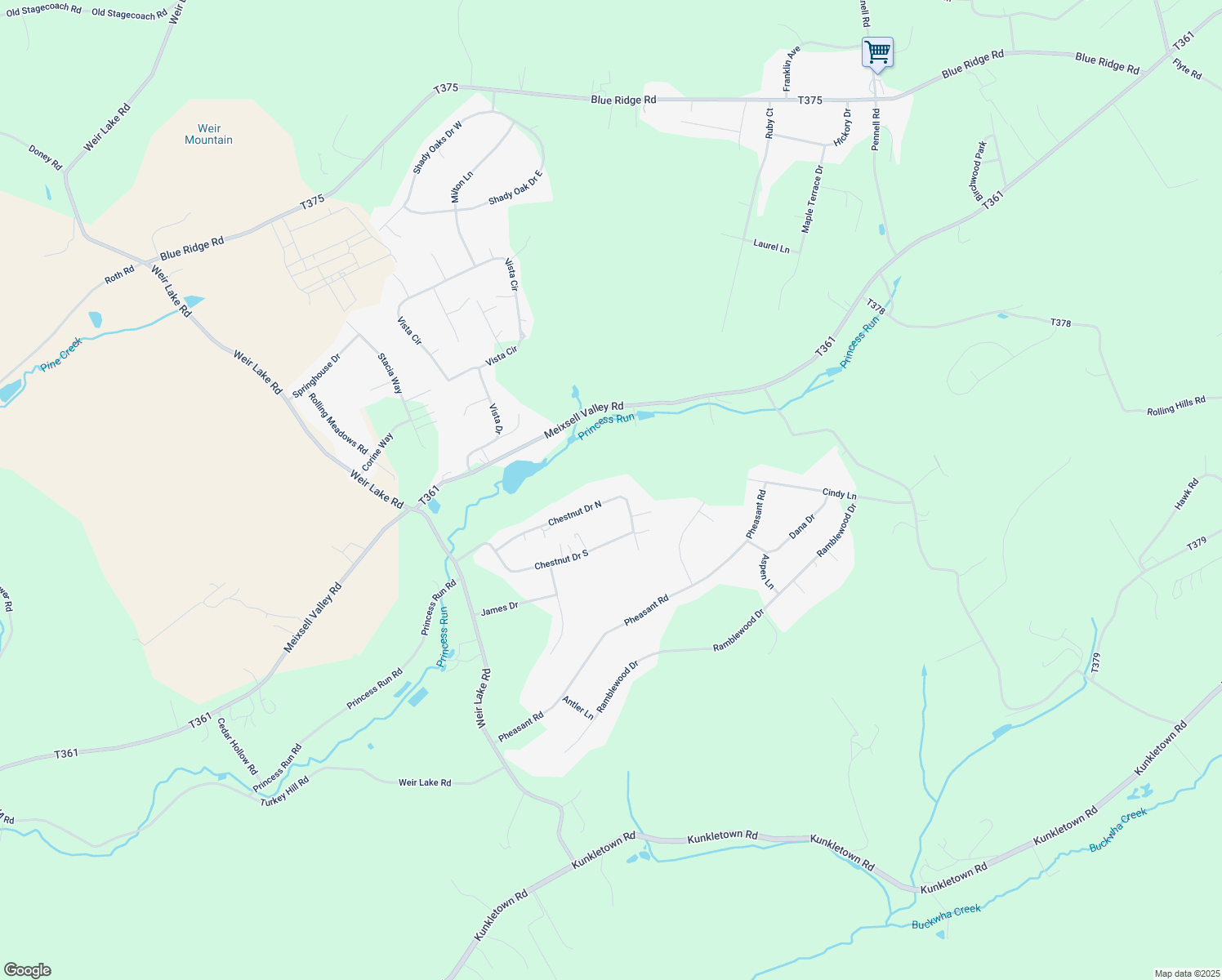 map of restaurants, bars, coffee shops, grocery stores, and more near 244 Chestnut Drive North in Saylorsburg