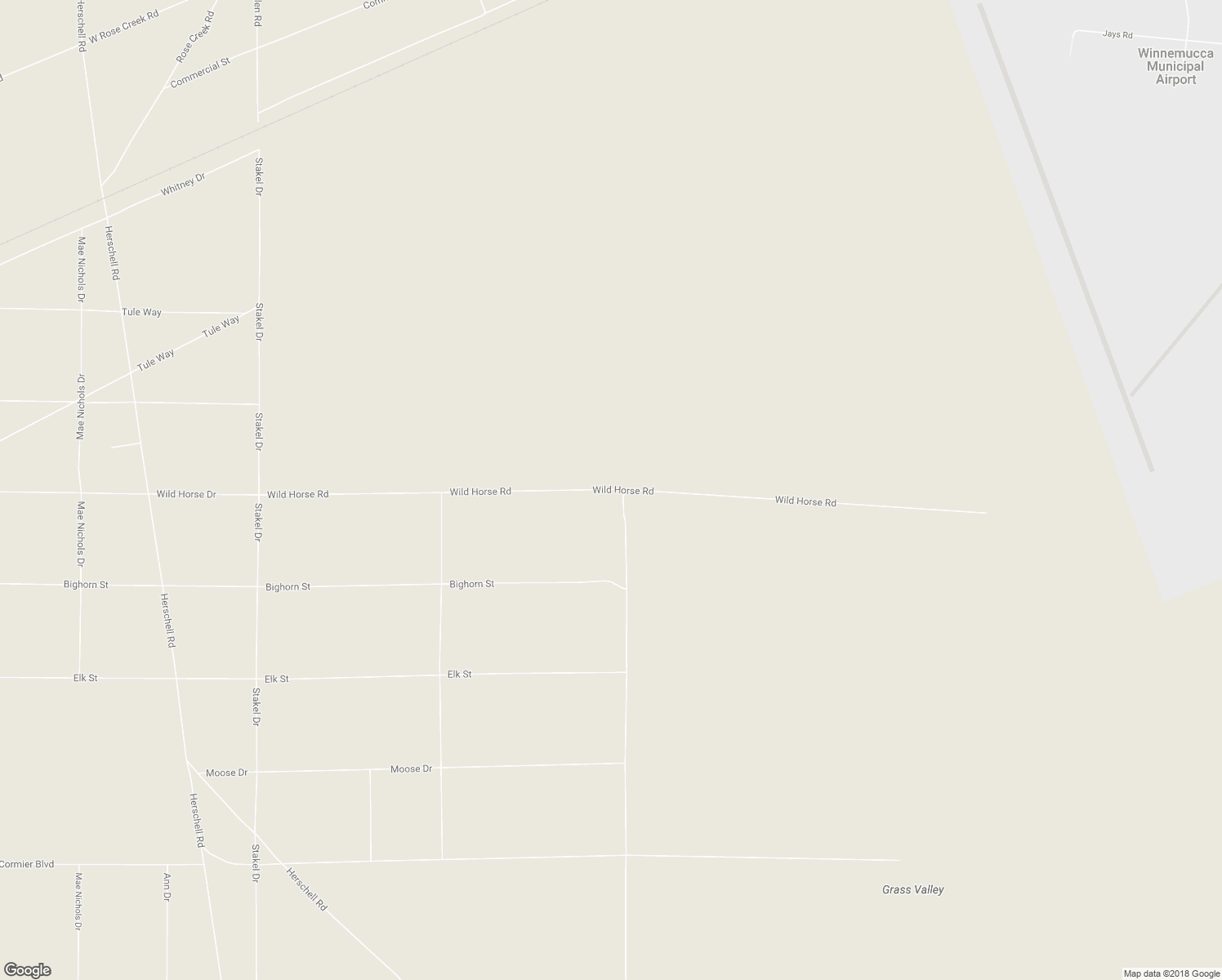 map of restaurants, bars, coffee shops, grocery stores, and more near Wild Horse Road in Winnemucca