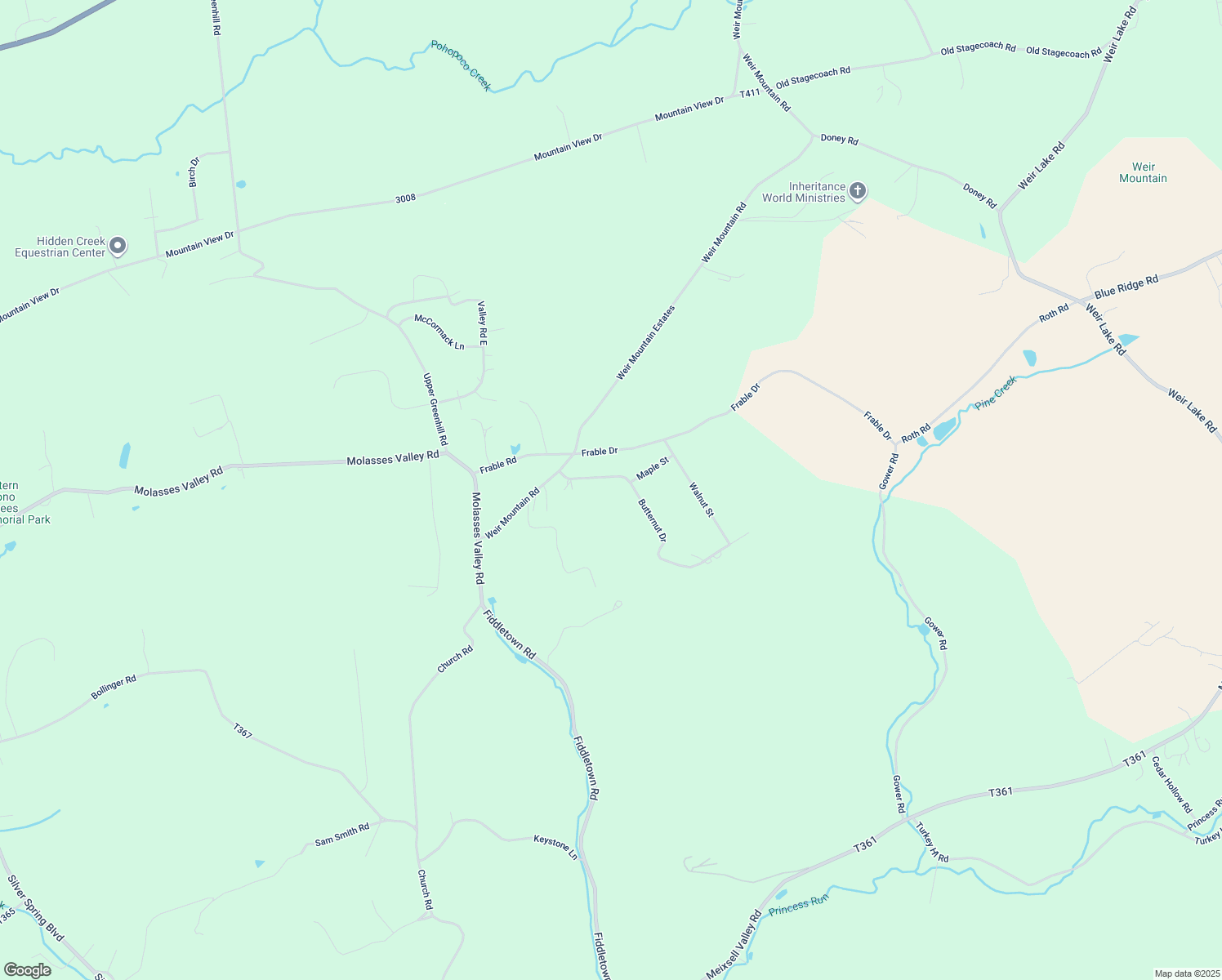 map of restaurants, bars, coffee shops, grocery stores, and more near 128 Butternut Drive in Kunkletown