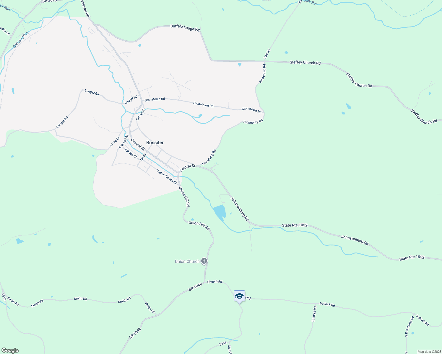 map of restaurants, bars, coffee shops, grocery stores, and more near 291 Johnsonburg Road in Rossiter