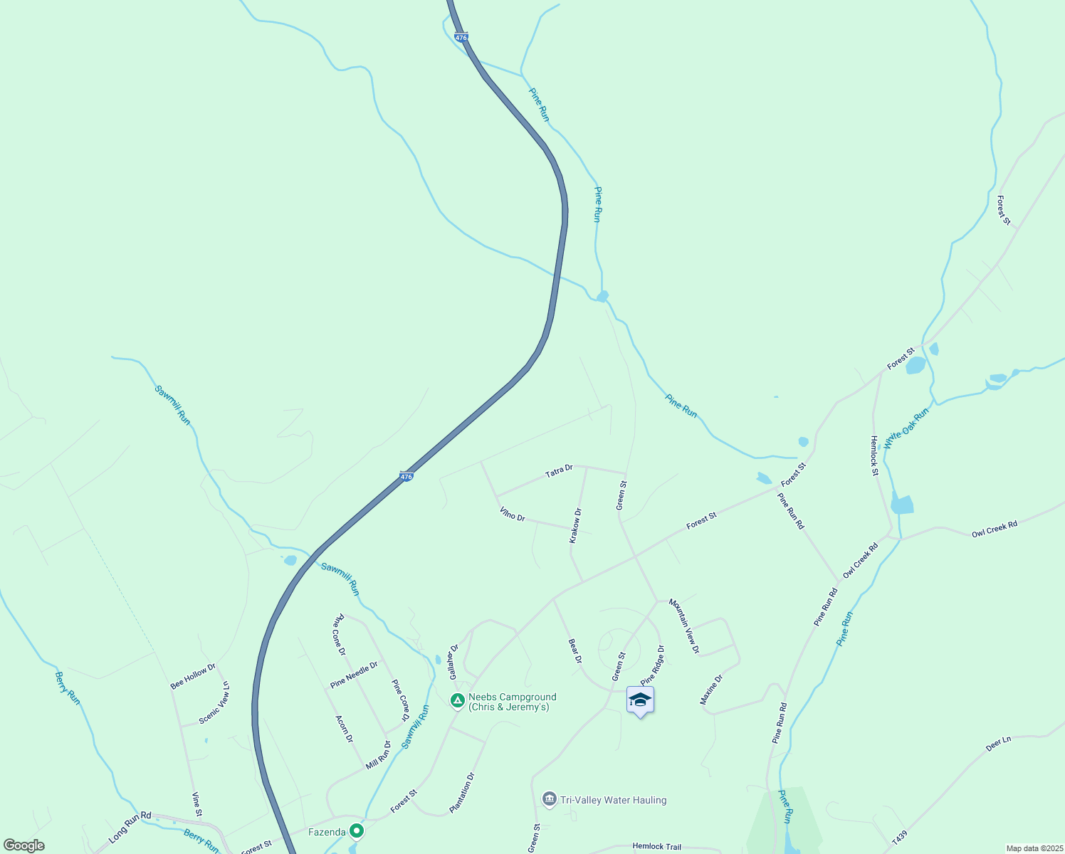 map of restaurants, bars, coffee shops, grocery stores, and more near 390 Innsbruck Dr in Lehighton