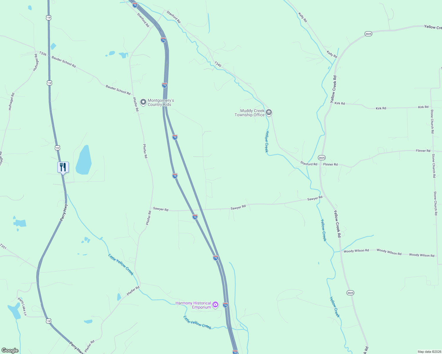 map of restaurants, bars, coffee shops, grocery stores, and more near 173 Guillard Road in Prospect