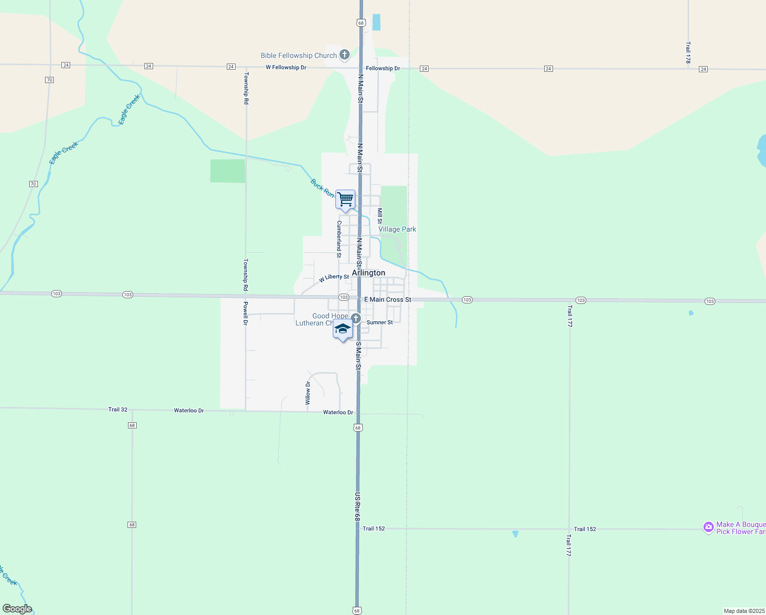 map of restaurants, bars, coffee shops, grocery stores, and more near 212 Elm St in Arlington