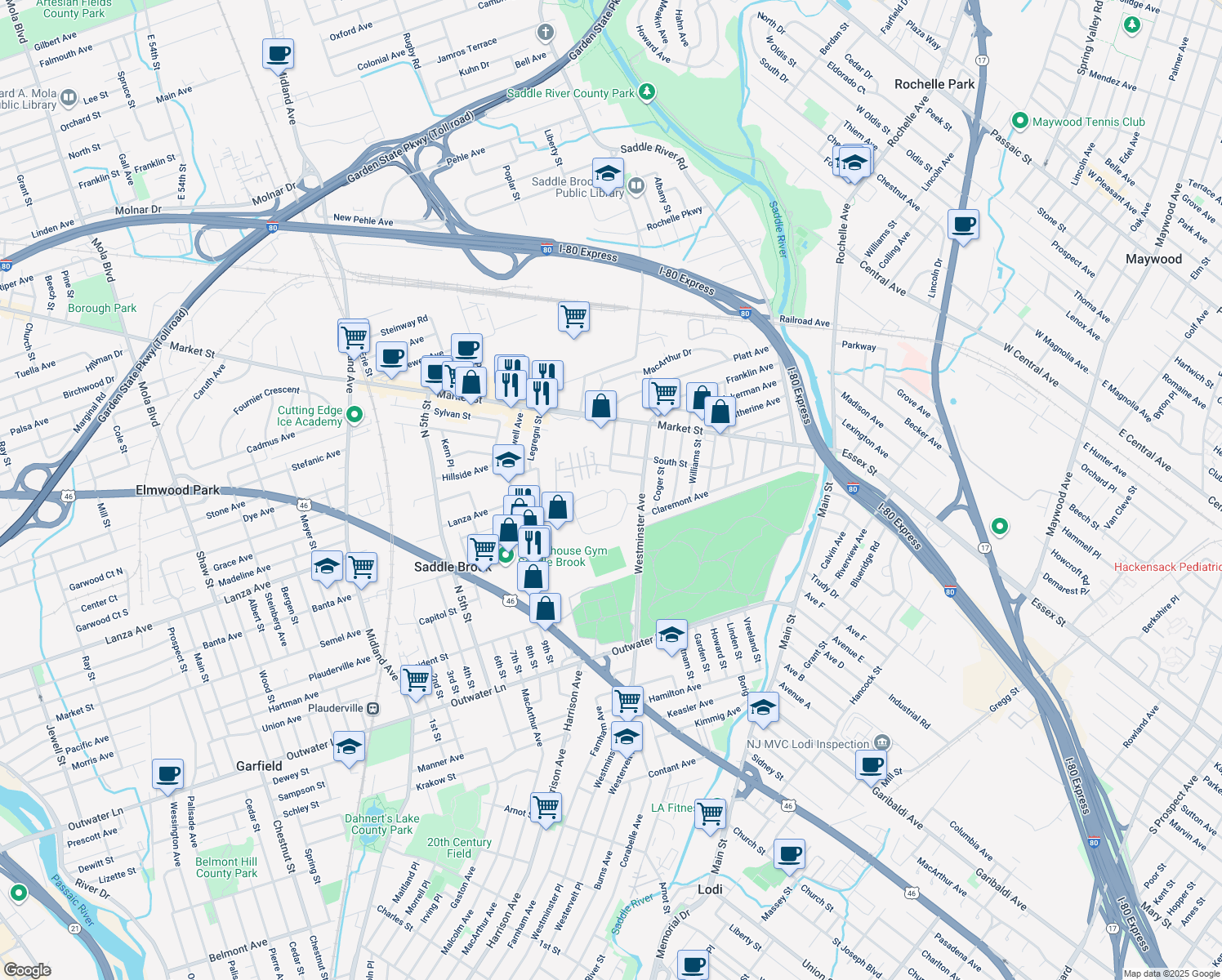 North Saddle Brook Drive, HoHoKus NJ Walk Score