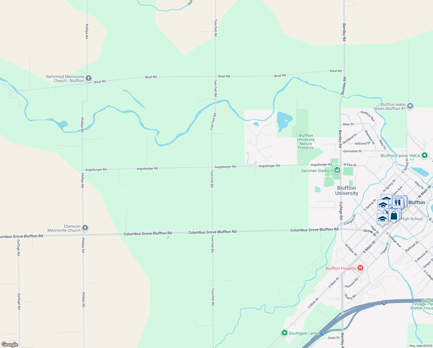 map of restaurants, bars, coffee shops, grocery stores, and more near 10942 Tom Fett Rd in Bluffton