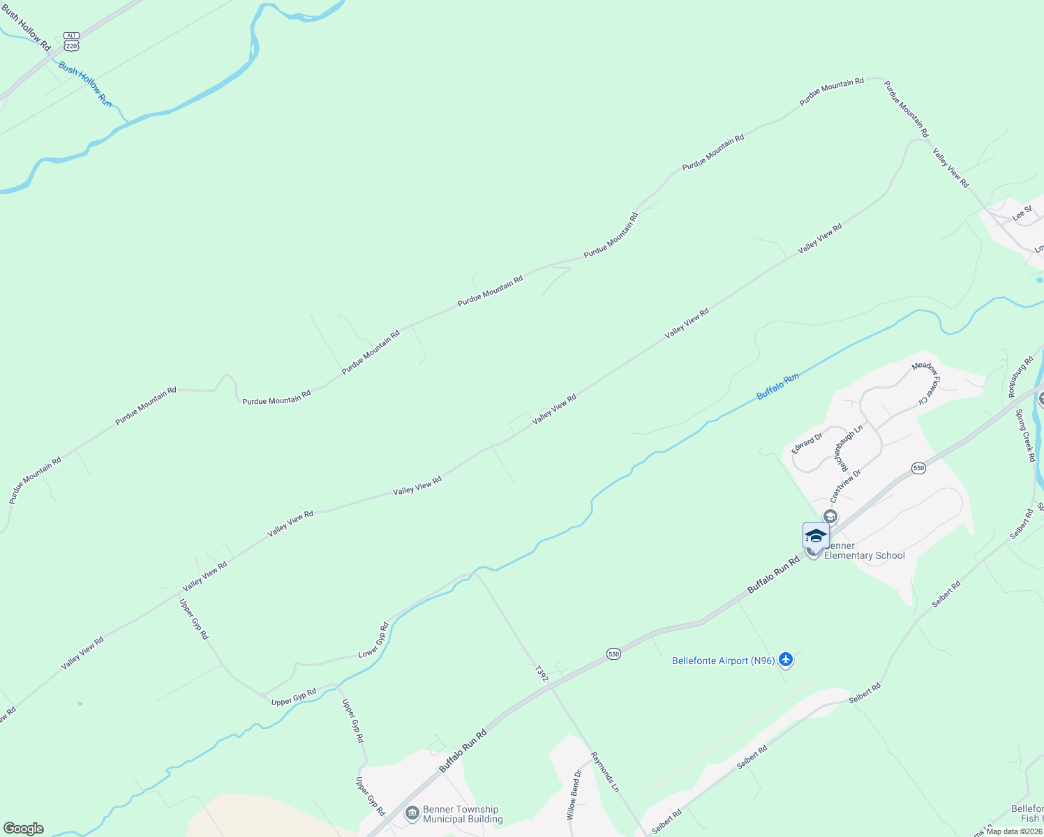 map of restaurants, bars, coffee shops, grocery stores, and more near 1002-1042 Valley View Road in Bellefonte