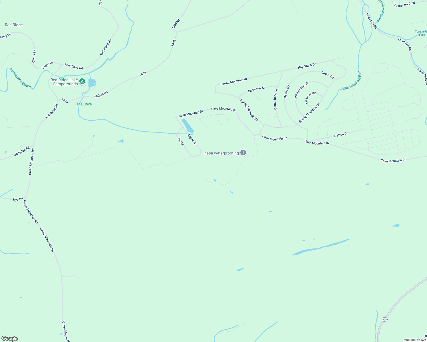 map of restaurants, bars, coffee shops, grocery stores, and more near 6 Overlook Lane in Lehighton