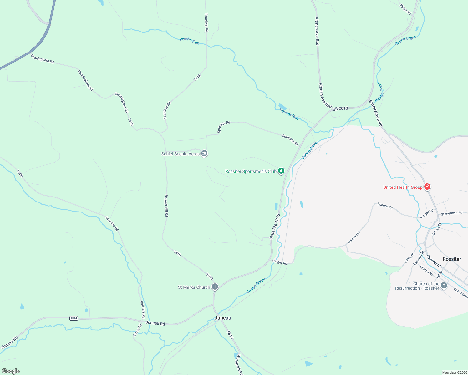 map of restaurants, bars, coffee shops, grocery stores, and more near 294 Sprankle Road in Punxsutawney