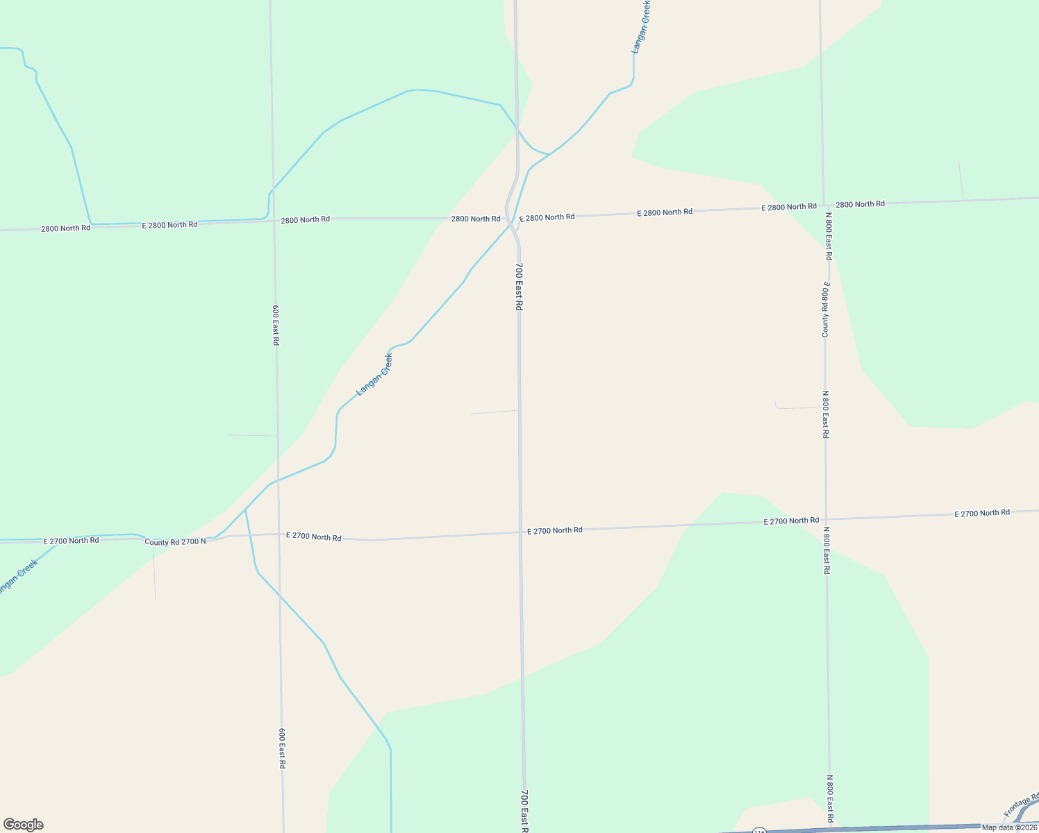 map of restaurants, bars, coffee shops, grocery stores, and more near 2737 North 700 East Road in Ashkum