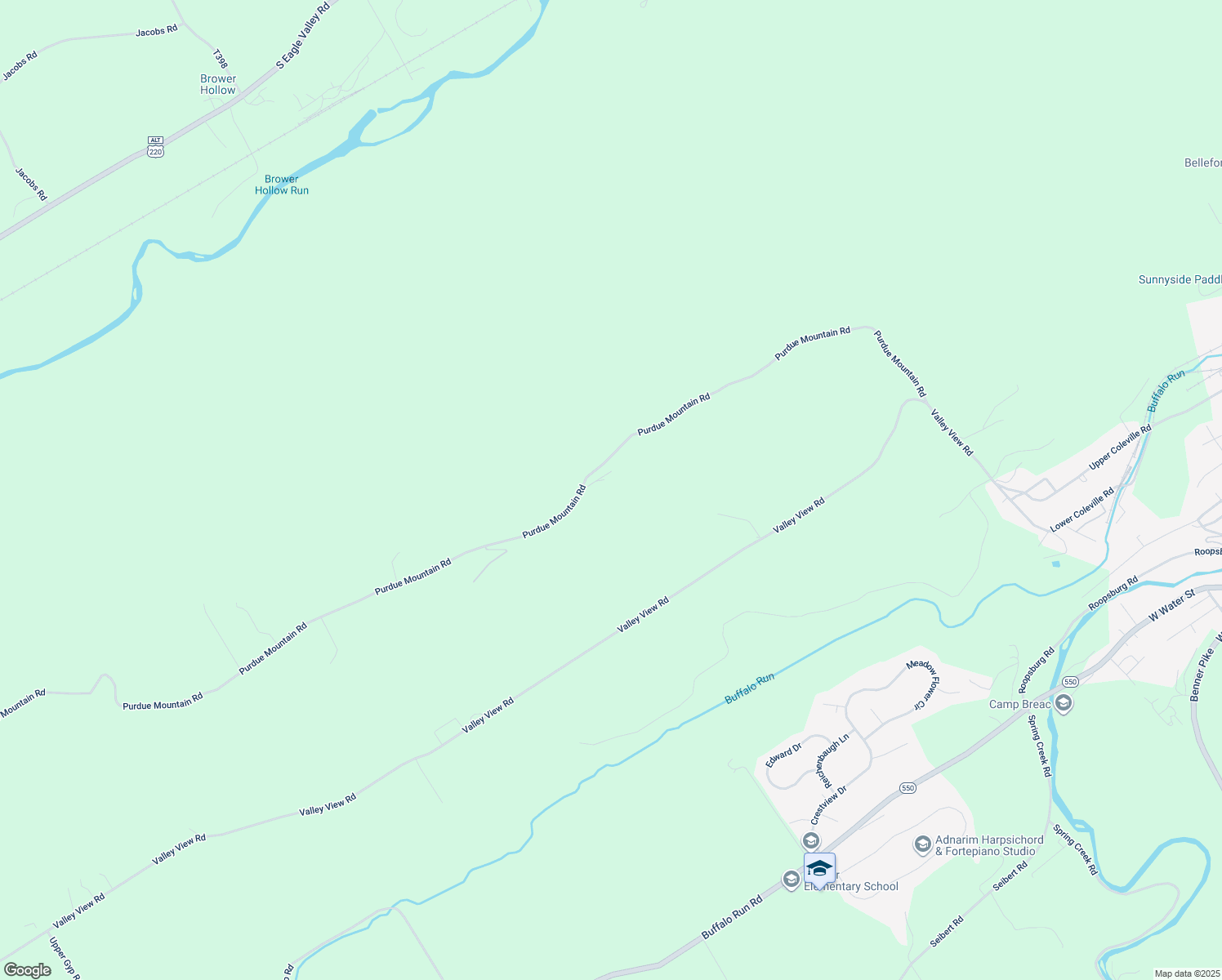 map of restaurants, bars, coffee shops, grocery stores, and more near 126 Mountain Creek Lane in Bellefonte