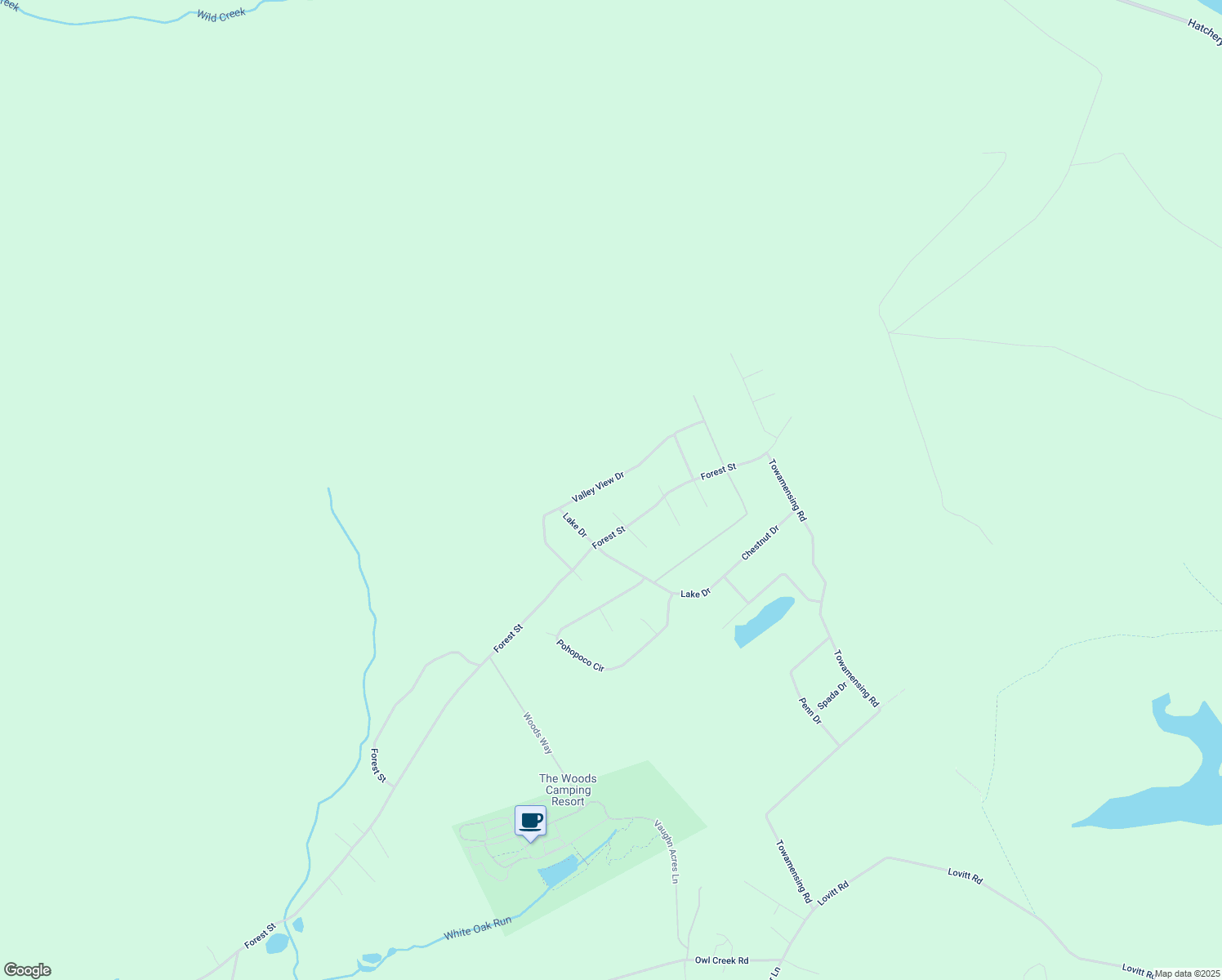 map of restaurants, bars, coffee shops, grocery stores, and more near 298 Penn Cir in Lehighton