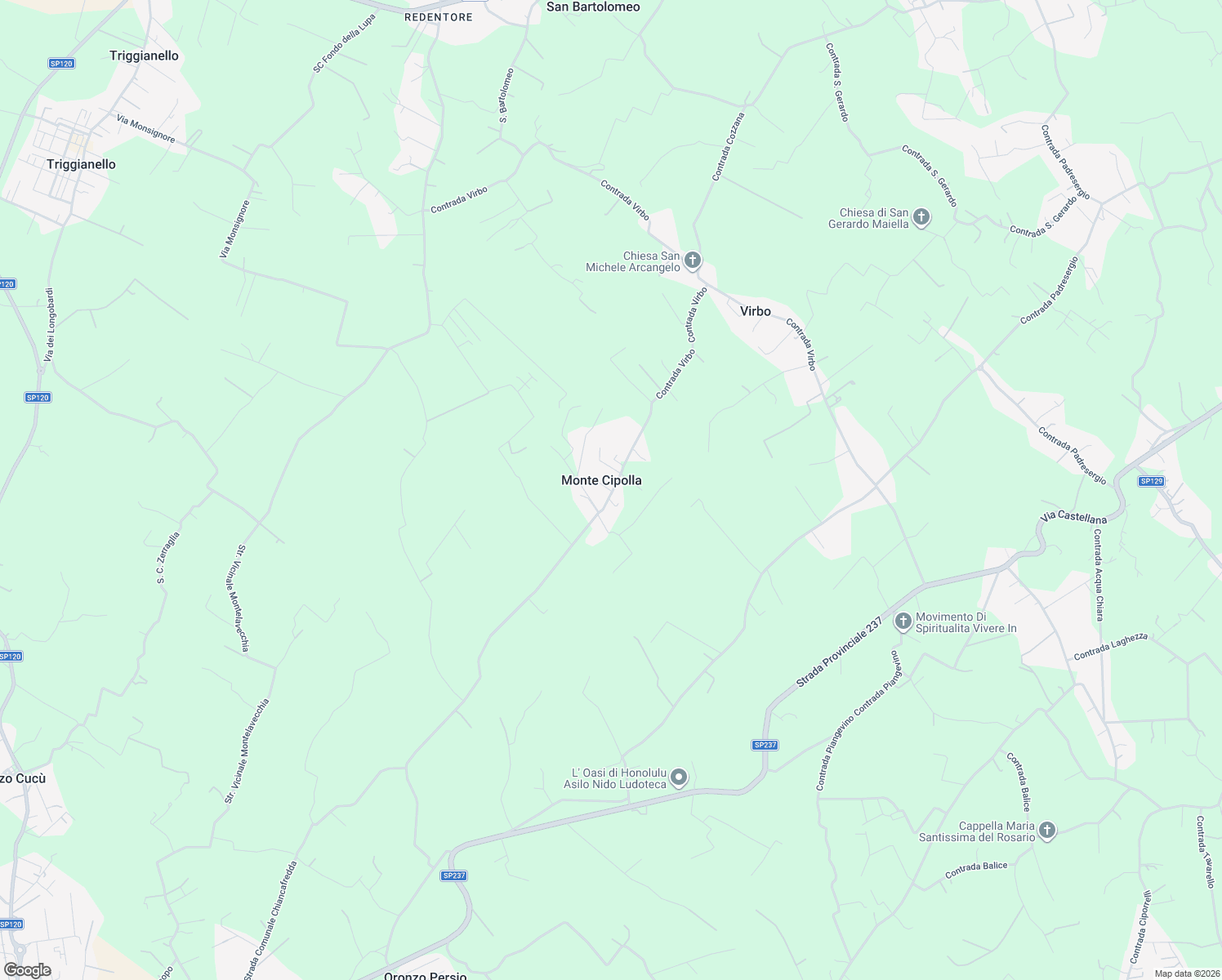 map of restaurants, bars, coffee shops, grocery stores, and more near 31 S.V. Monte Cipolla in Città Metropolitana di Bari