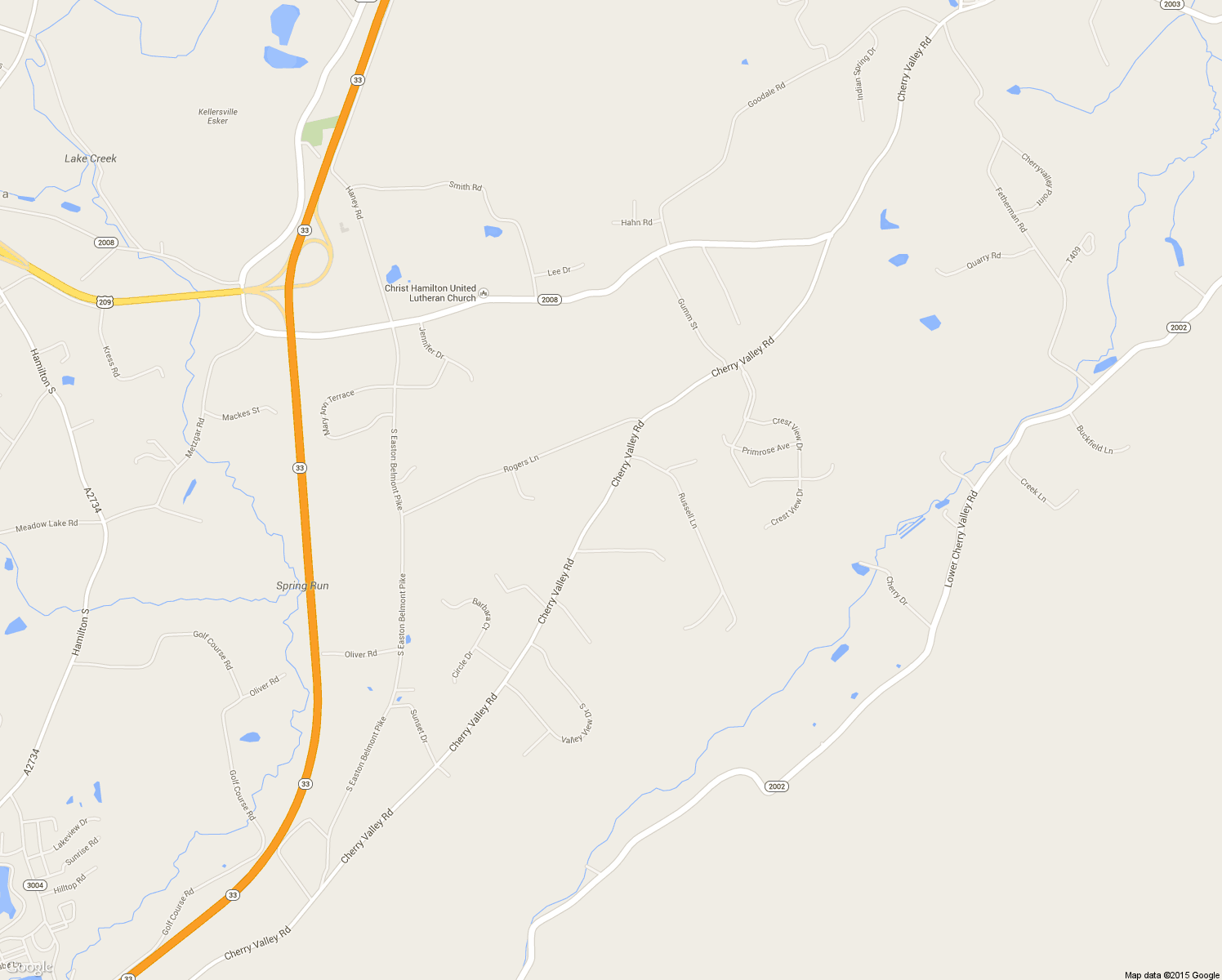 map of restaurants, bars, coffee shops, grocery stores, and more near 5722 Cherry Valley Rd in Stroudsburg