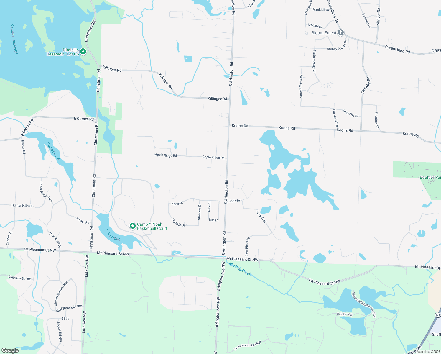 map of restaurants, bars, coffee shops, grocery stores, and more near 5626 South Arlington Road in Clinton