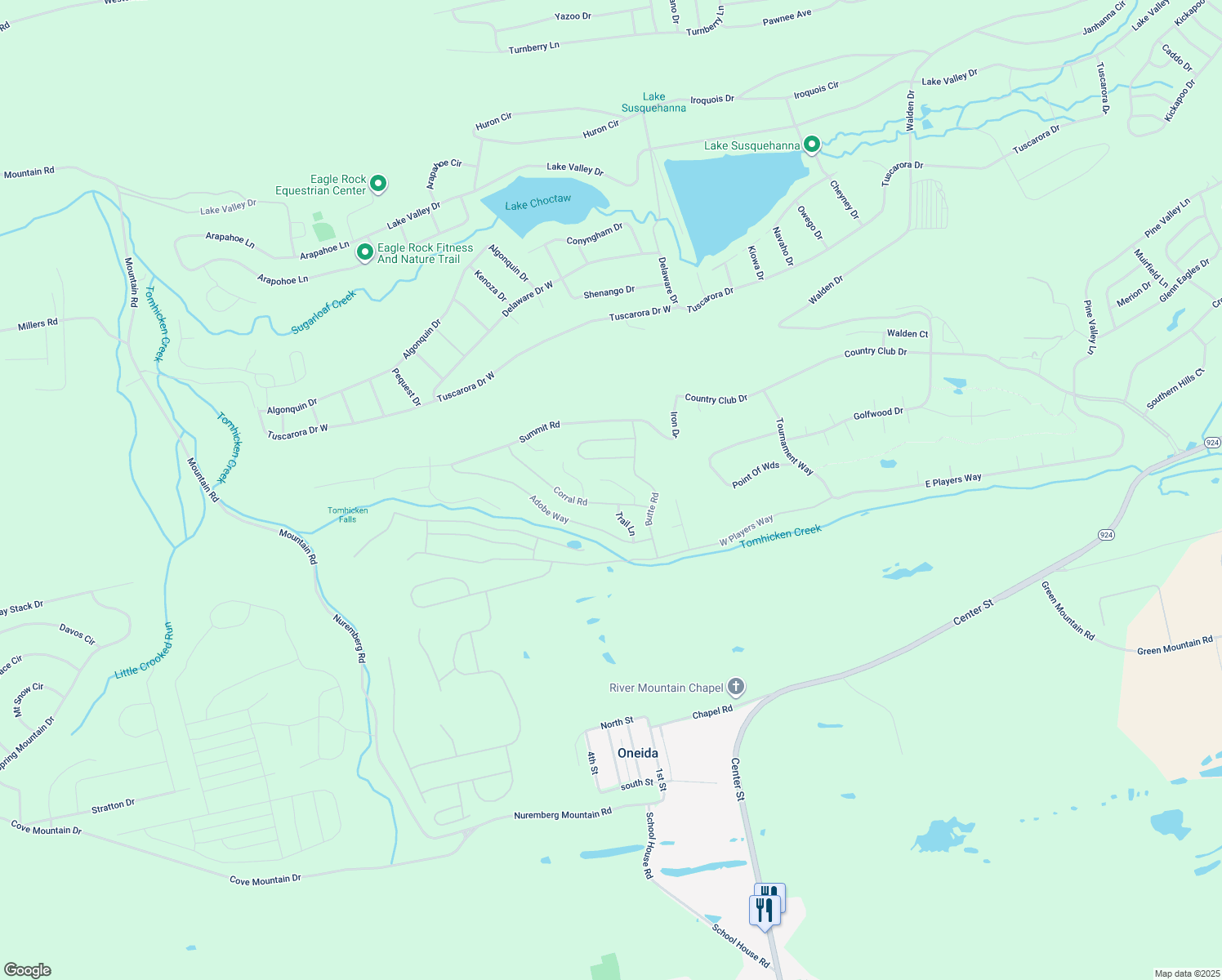 map of restaurants, bars, coffee shops, grocery stores, and more near 701 West Broad Street in Hazleton
