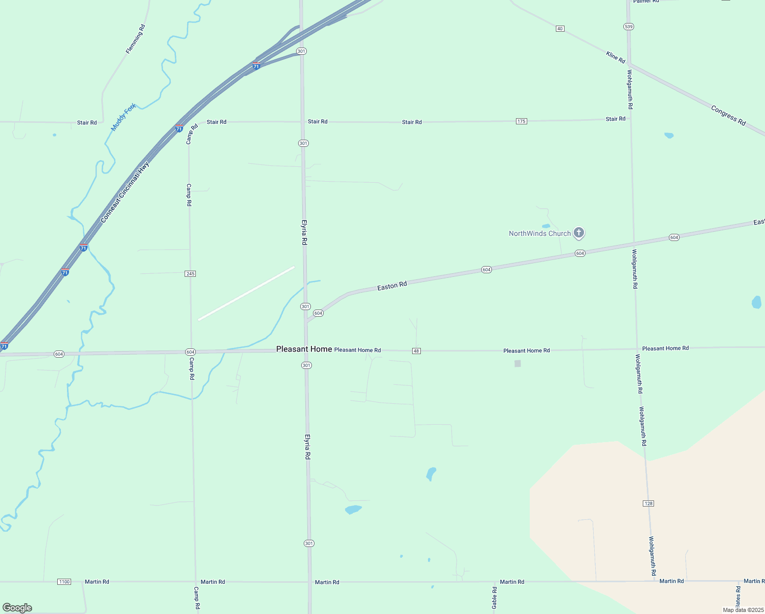 map of restaurants, bars, coffee shops, grocery stores, and more near 9774 Easton Road in West Salem
