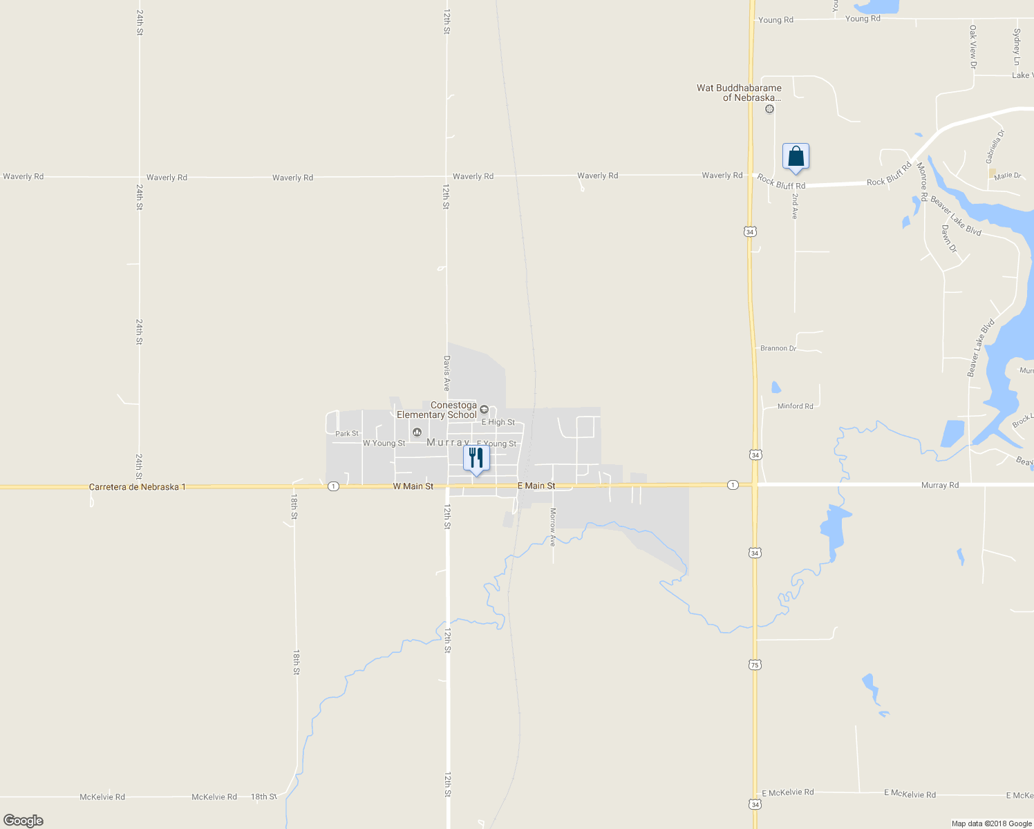 map of restaurants, bars, coffee shops, grocery stores, and more near 224 East High Street in Murray