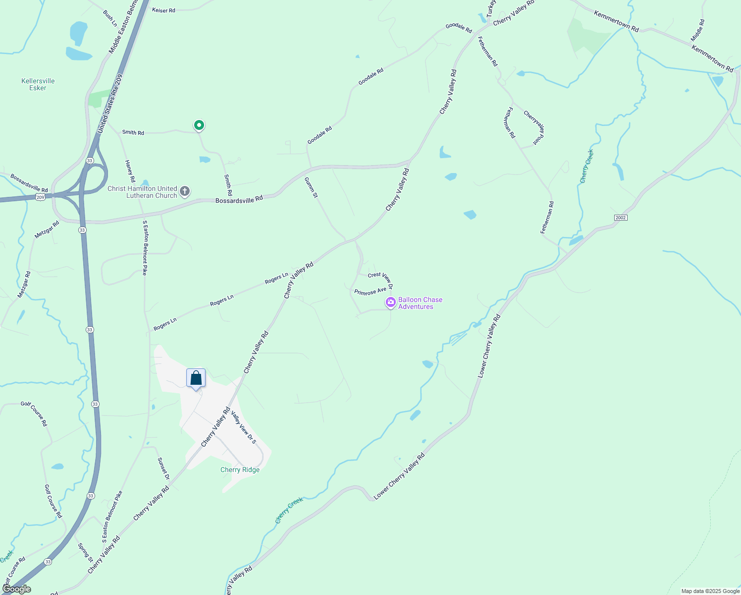 map of restaurants, bars, coffee shops, grocery stores, and more near 1006 Primrose Avenue in Stroudsburg
