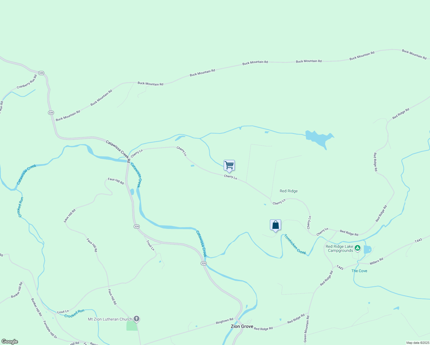 map of restaurants, bars, coffee shops, grocery stores, and more near in Zion Grove