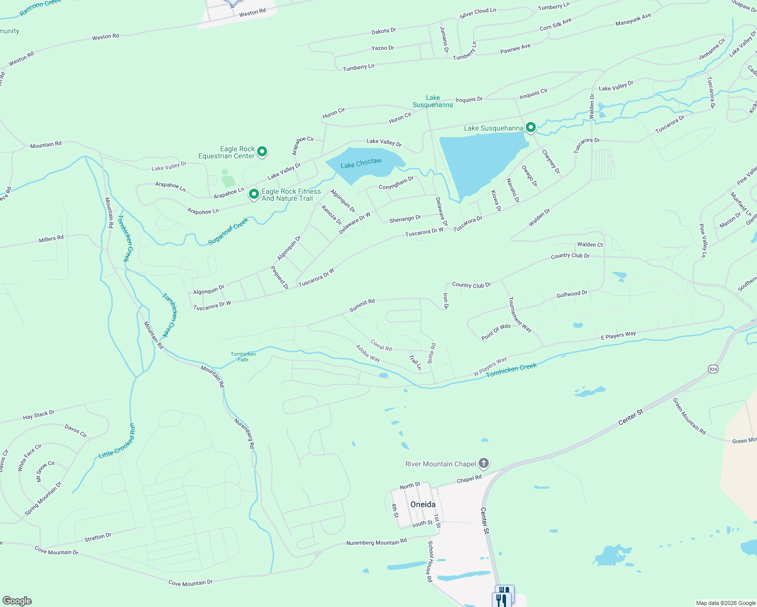 map of restaurants, bars, coffee shops, grocery stores, and more near 49 Summit Road in Hazleton