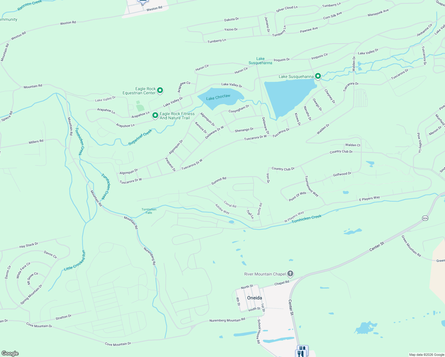 map of restaurants, bars, coffee shops, grocery stores, and more near 49 Summit Road in Hazleton