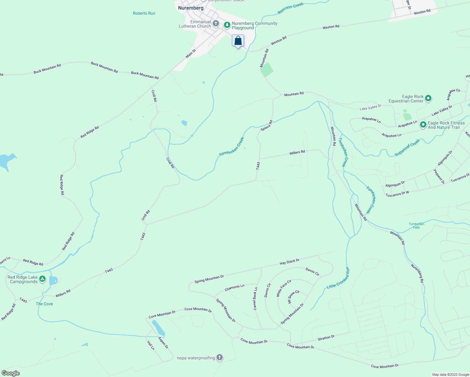 map of restaurants, bars, coffee shops, grocery stores, and more near 380 Millers Road in Zion Grove
