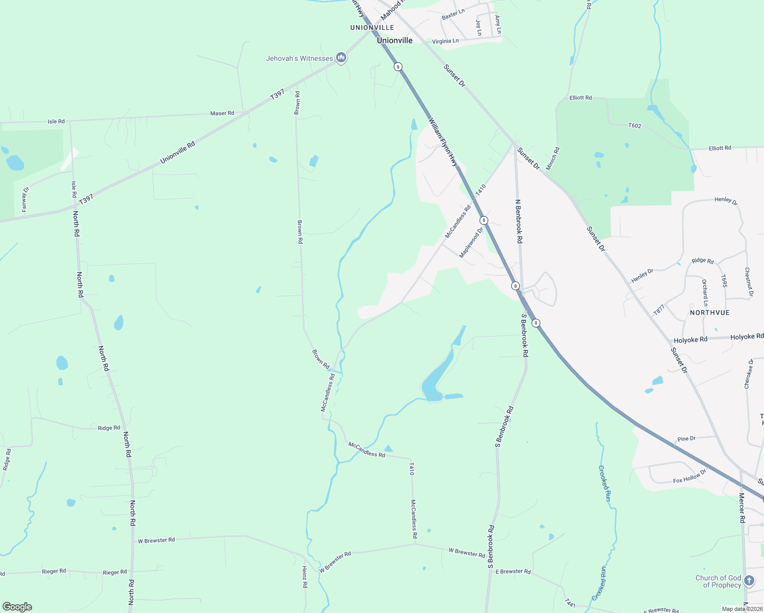 map of restaurants, bars, coffee shops, grocery stores, and more near 5166 McCandless Road in Butler