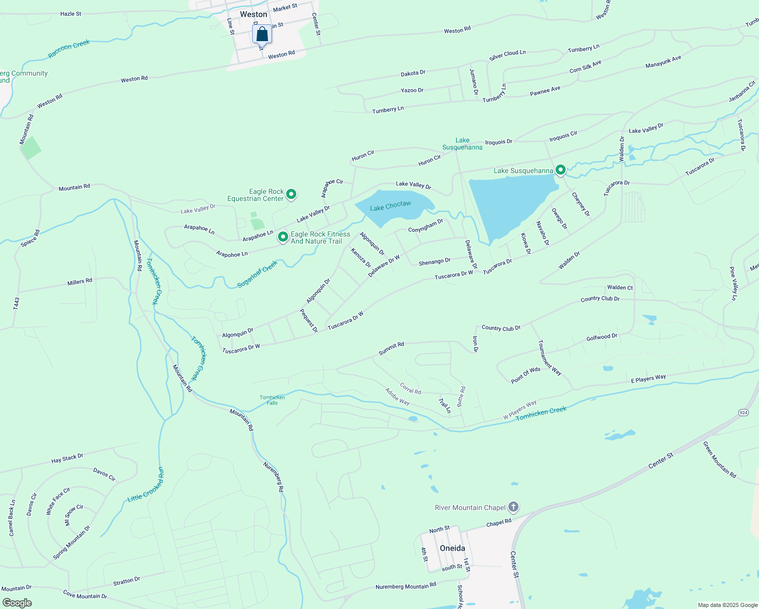 map of restaurants, bars, coffee shops, grocery stores, and more near 496 Tuscarora Drive West in Hazleton