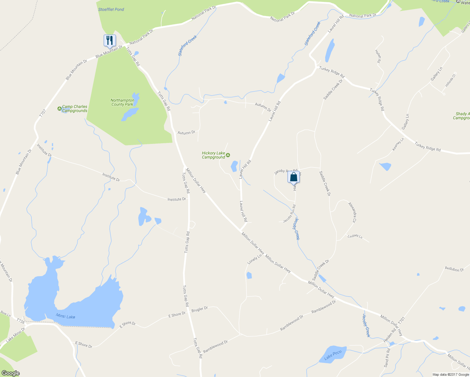 map of restaurants, bars, coffee shops, grocery stores, and more near 240 Laurel Hill Road in Bangor