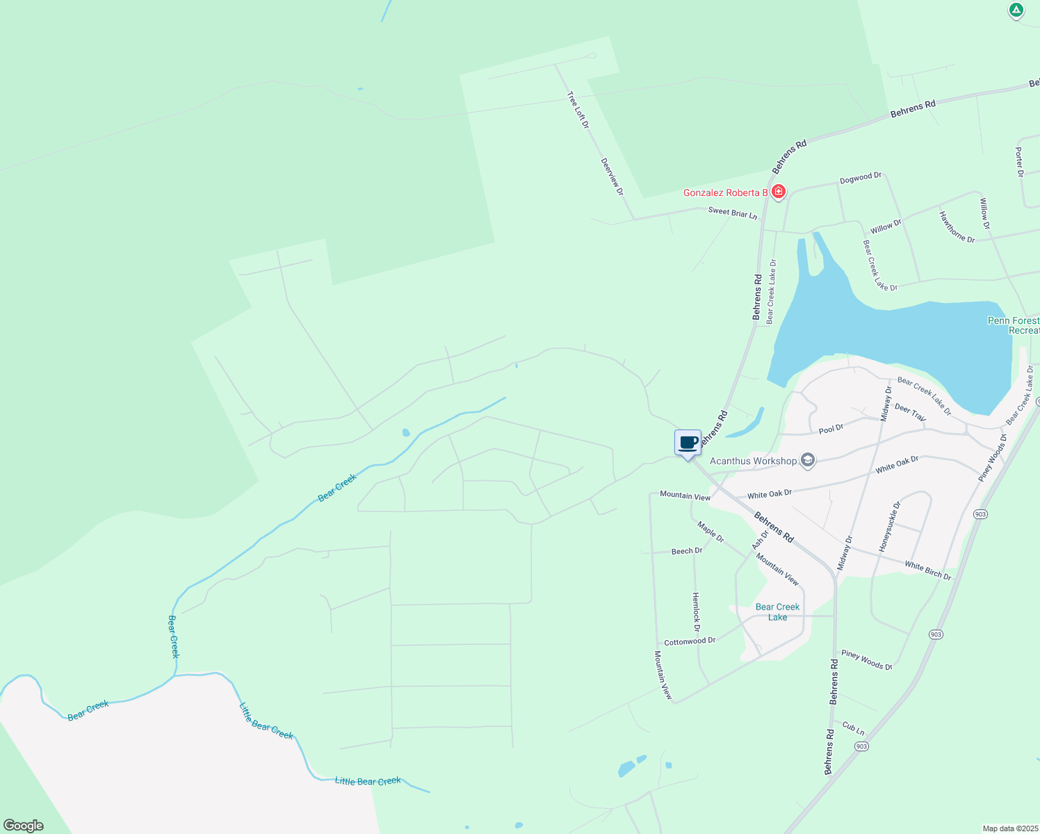 map of restaurants, bars, coffee shops, grocery stores, and more near 129 Sparrow Ln in Jim Thorpe