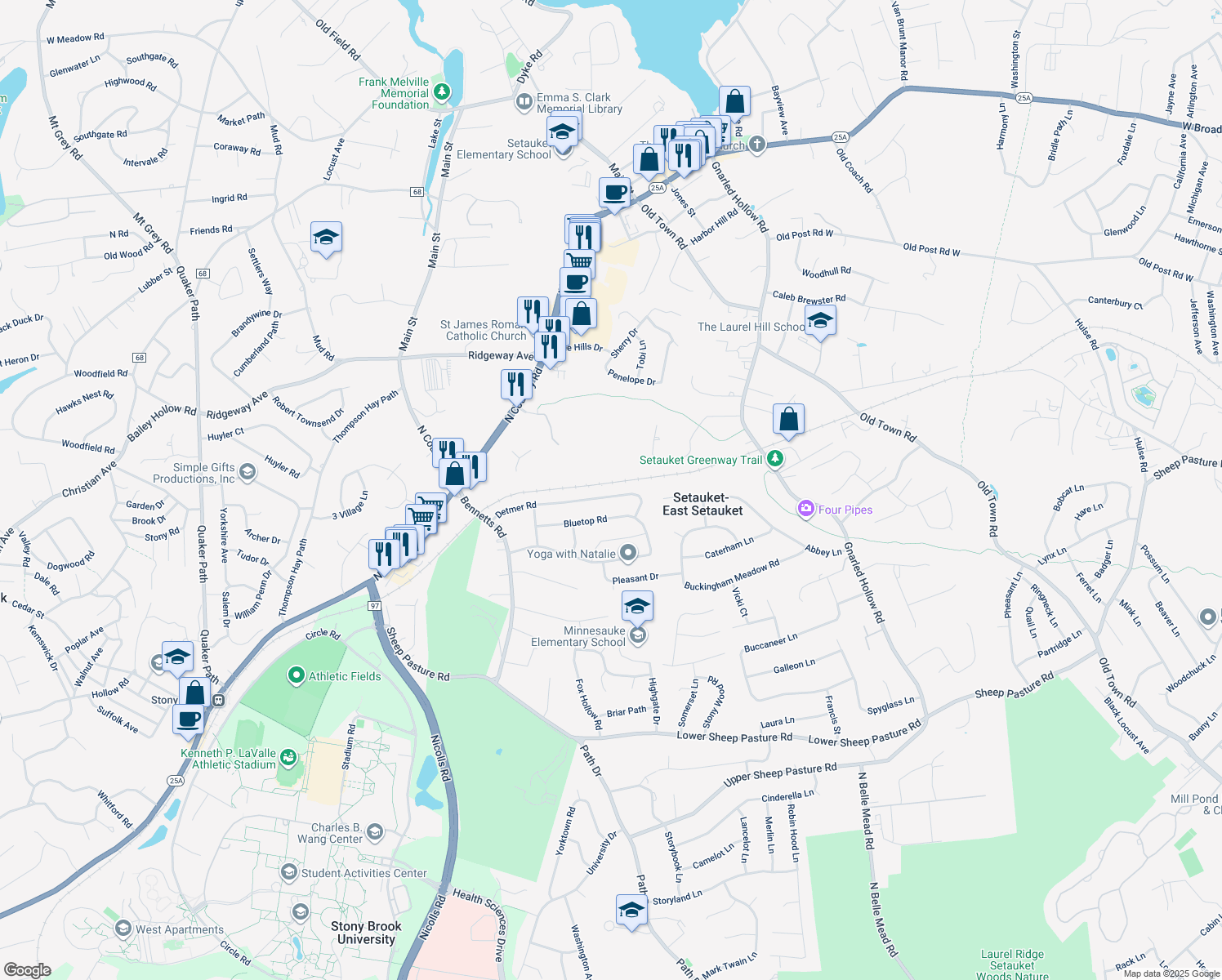 29 Detmer Road, Setauket East Setauket NY Walk Score