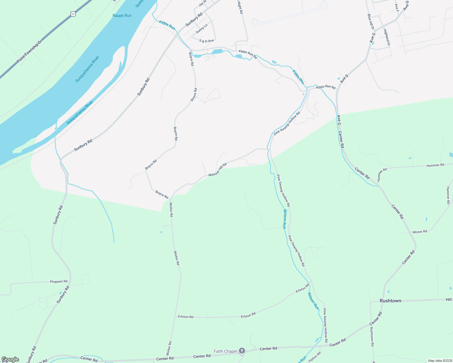 map of restaurants, bars, coffee shops, grocery stores, and more near 4 Mainzer Hill Road in Danville